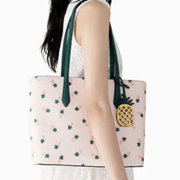 Kate Spade Marlee Pineapple Shoulder Tote Bag Purse & Matching Wallet Set NWT - Picture 5 of 6